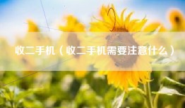 收二手机（收二手机需要注意什么）