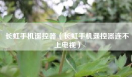 长虹手机遥控器（长虹手机遥控器连不上电视）